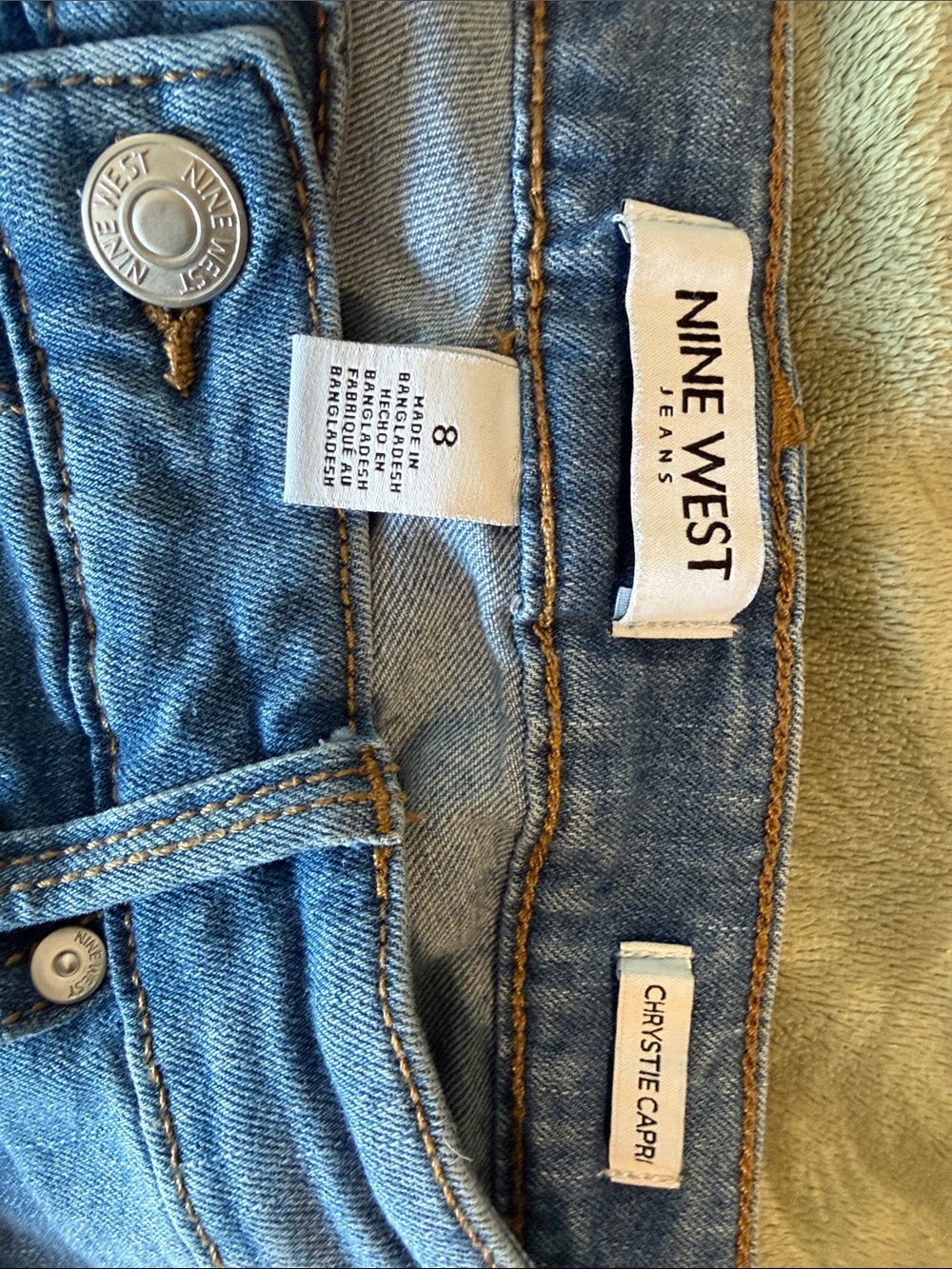 Nine West Light Blue Chrystie Capri Jeans - Slim Crop